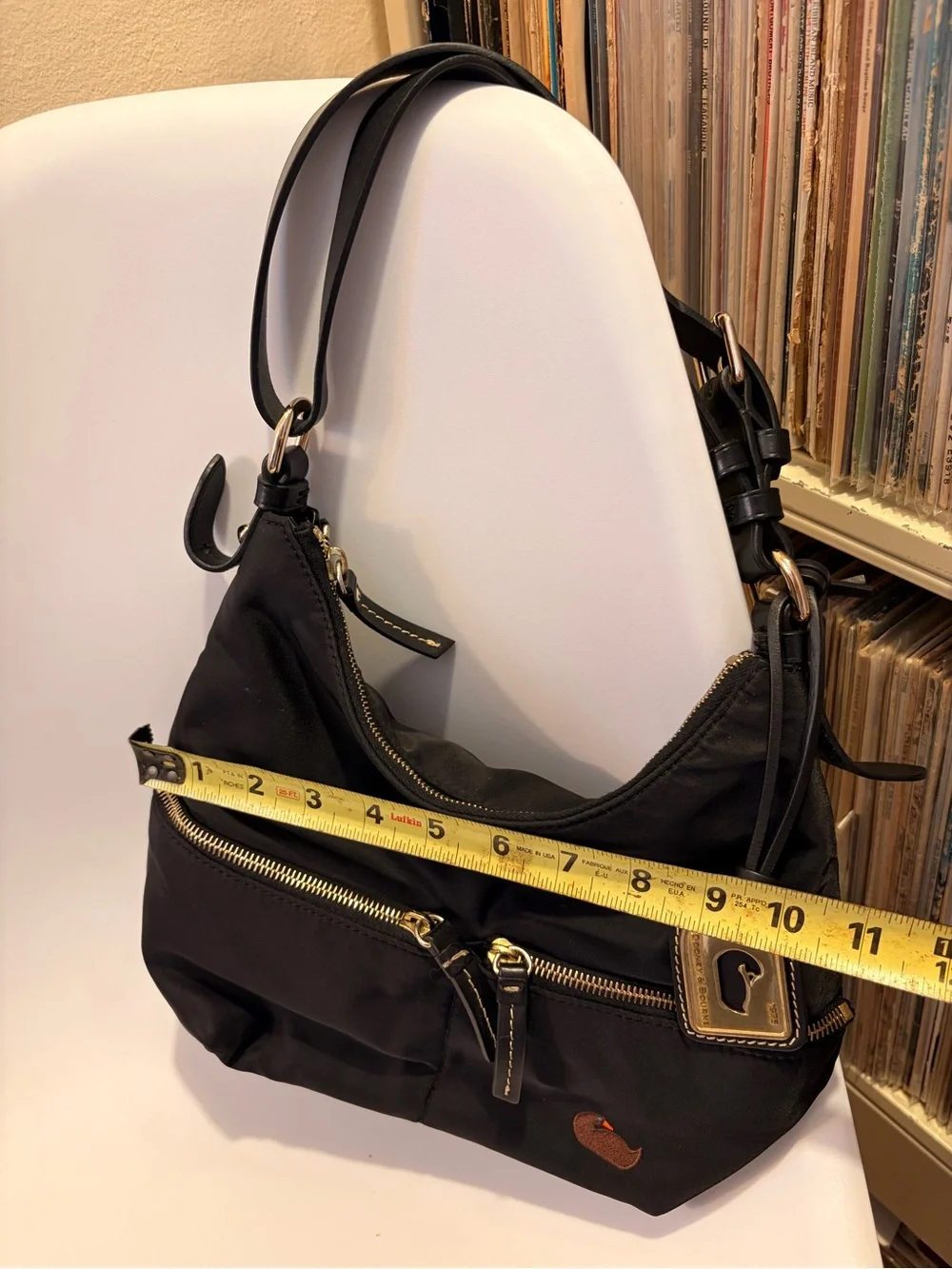 Dooney and Bourke Shoulder Bag with Gold Accents